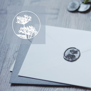 Wax stickers / Country flower / yarrow / meadow flower / handmade wax seal stickers, Wedding self adhesive wax seal stickers,Wax Seal Stamp