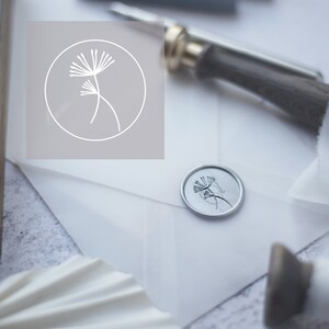 Flower // wild flower // handmade wax seal stickers, Wedding self adhesive wax seal stickers in multiple colors,Wax Seal Stamp
