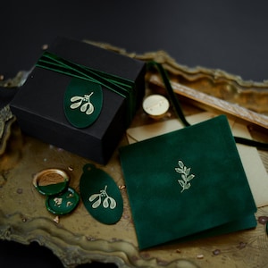 Luxurious Christmas Greeting Card / Velvet card / Elegant Christmas Greeting