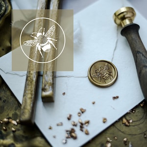 Bee // handmade wax seal stickers,  self adhesive wax seal stickers