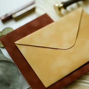 Velvet envelope HONEY / wedding envelope / C6 size/ 114x162mm / 4.5 x 6.4in / elegant envelope / elegant gift envelope