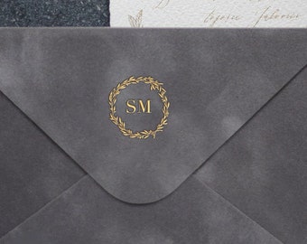 Custom Velvet Envelope: Foil Embossed, Wedding Invitations (C6 Size)