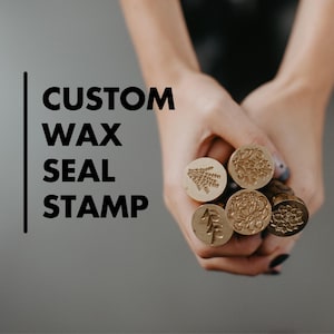 Individuelle Gravuren im Wachssiegel / LOGO Stempel / Personalisierbarer Wachsstempel / Initialen Wachssiegel / Hochzeitsstempel / moderner Siegellack Stempel