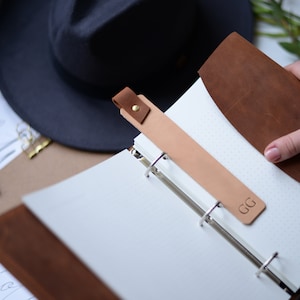 Personalized Leather Bookmark  / Customized Bookmark / Embossed bookmark with foil