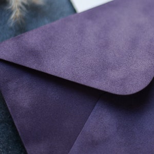 Lavender Velvet envelope C6 / wedding envelope / gift wrapping / elegant envelope / elegant gift envelope C6 size/ 114x162mm / 4.5 x 6.4in