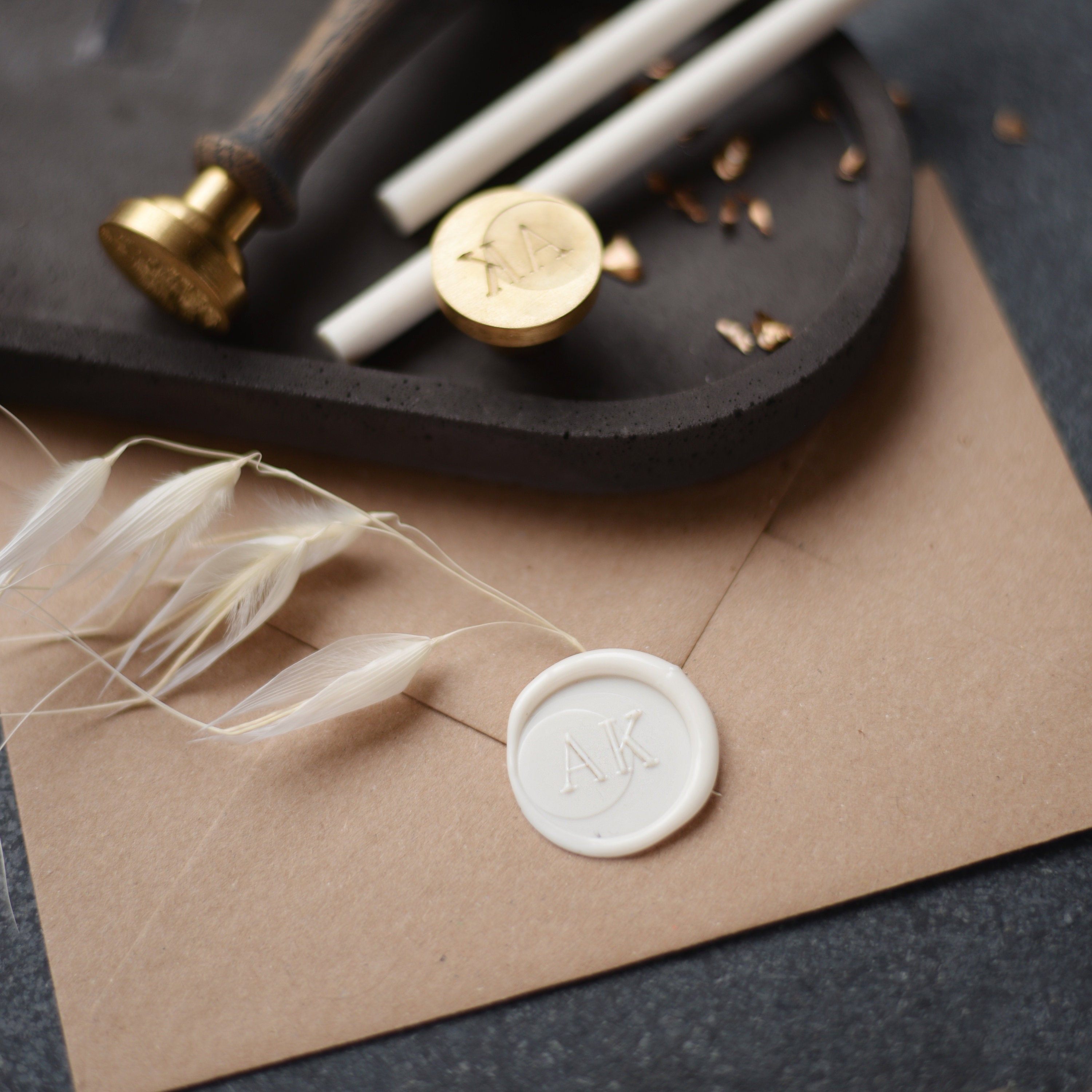 Minimalistic Personalised Wax Stamp designed in Multiple | Etsy
