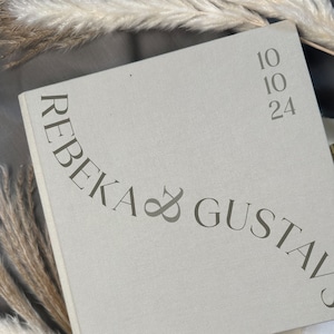 Guest book with custom design // personalized wedding guest book // Natural 6
