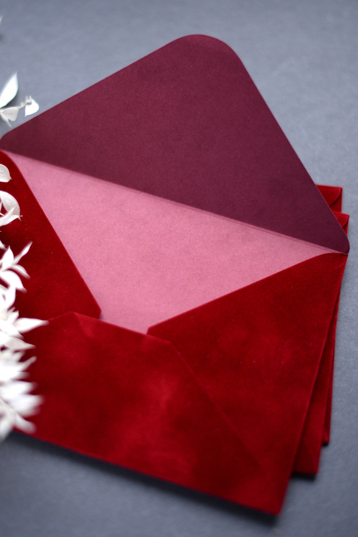 Velvet Envelope / Royal Red Velvet / Wedding Envelope / C6 Etsy