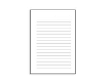 Recharge de papier pour portable en cuir rechargeable / Papier blanc à grille pointillée doublé /