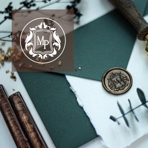 Wax Stamp with Initials / Wax Seal with Initials  / Wedding Stamp / Custom monogram wax seal stamp /