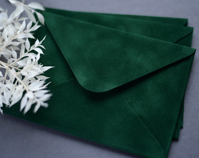 Velvet Envelopes, Emerald Envelopes, Wedding Invitation Envelopes