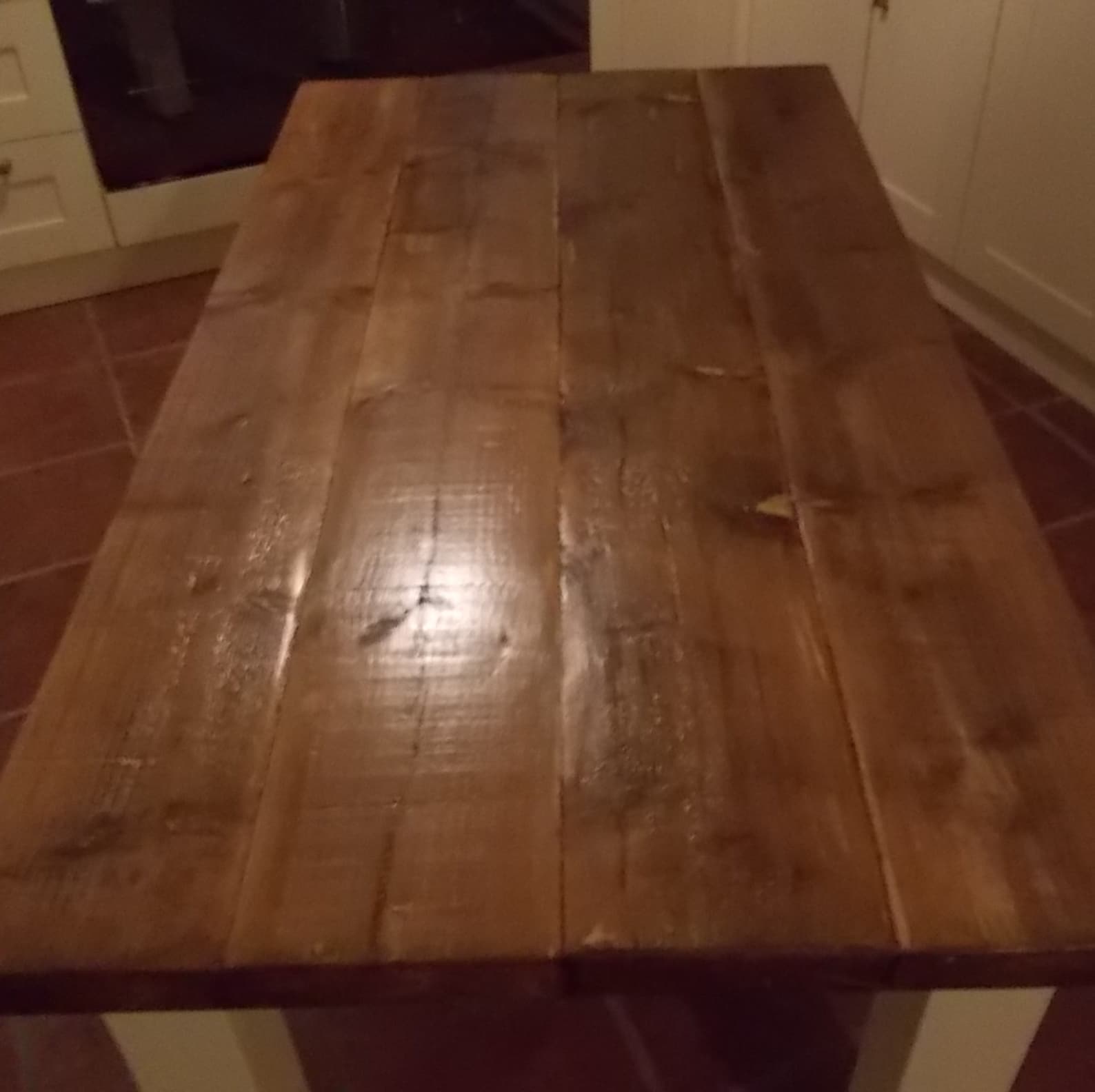 Rustic Solid Wood Plank Kitchen Dining Table With Painted - Etsy UK