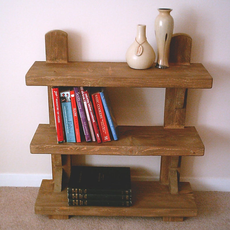 Hand Made Rustic Shelving Unit Stained in medium jacobean Etsy