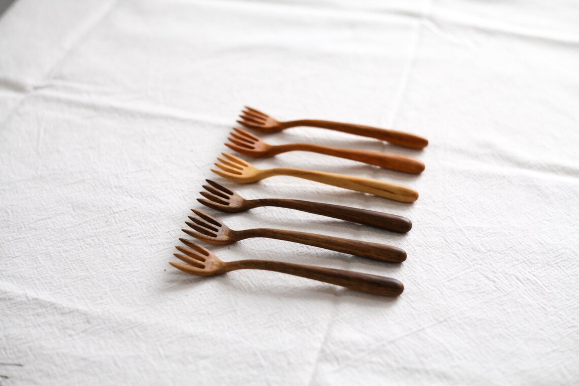 Apricot wood fork Wooden fork Hand made fork Charcuterie Etsy