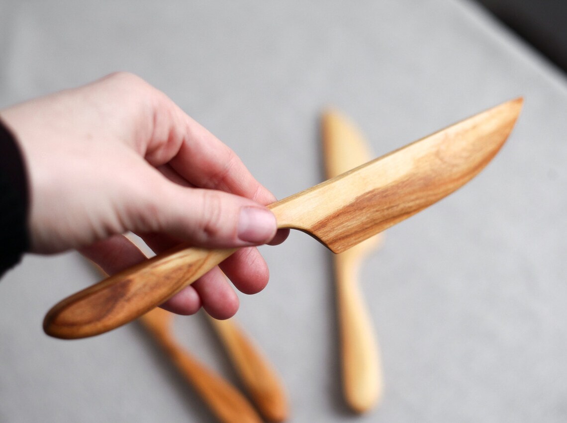 Wooden apricot knife Hand carved knife Wood rustic knife Etsy