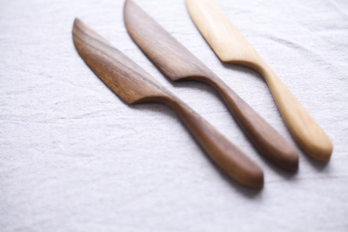 Wooden Knife Cheese Knives Wooden Butter Knife Cheese Etsy