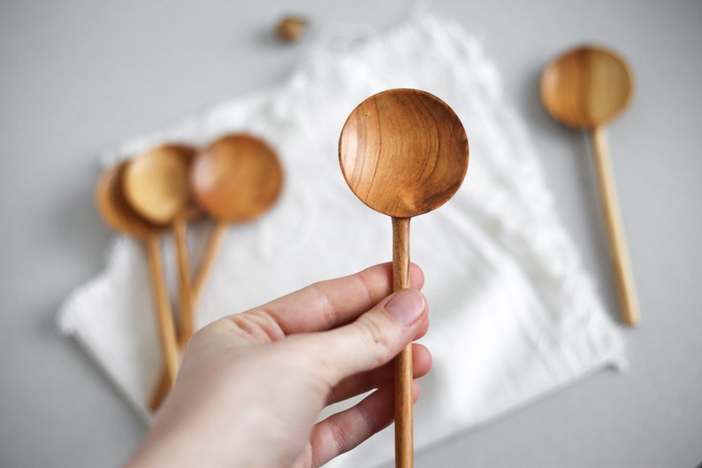 Hand carved wooden spoon Peanut butter spoon Small wooden Etsy