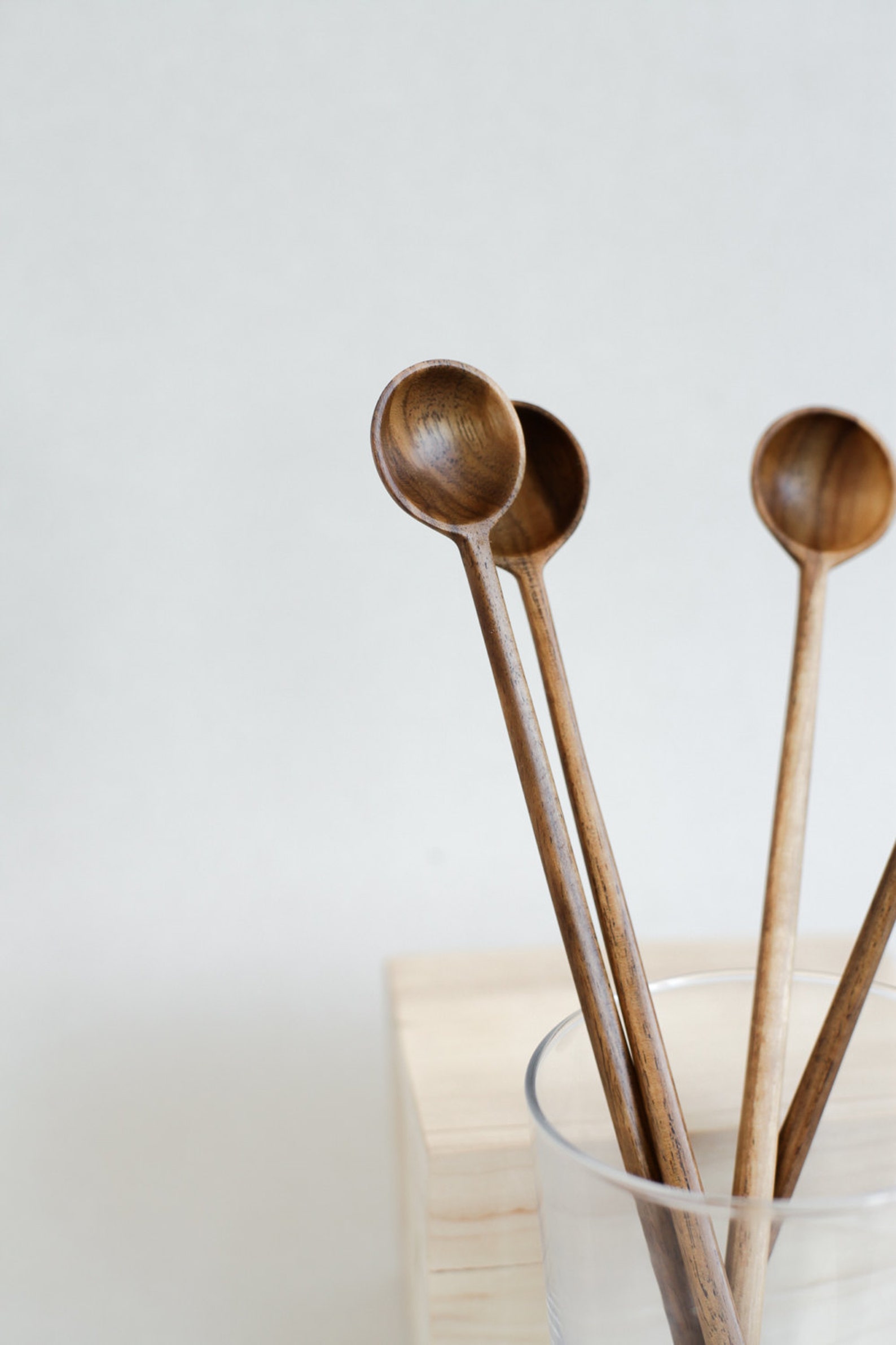 Wooden Coffee Spoon Long Handle Spoon Spice Spoon Hand Etsy Canada