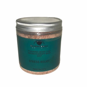 Rose Clay Foaming Bubbly Aromatherapy Stress Relief Himalayan Bath Salt Soak