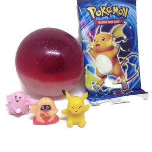 Kids Soap With Toy inside - Natural Soap Bar Gift Set Face Soap or Body Soap form a collection of Pokemon Toys and cards great birthday gift