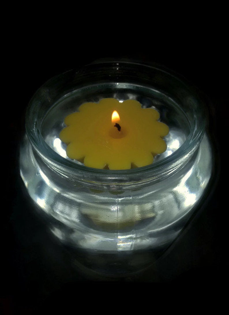 100 BeeswaxBeeswax CandleBeeswax Floating CandleBeeswax Candles 100/% Pure Organic Beeswax Floating Golden Yellow Honey Candles 3 x 1.75