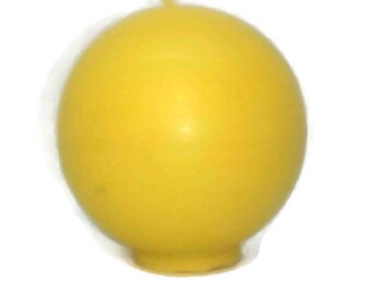 Organic Beeswax Pillar Candle: Honey Scented, 2.25" Sphere