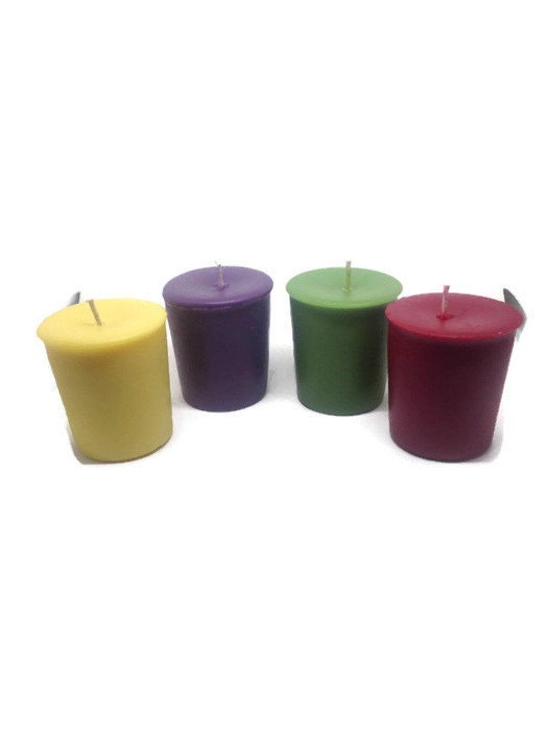 Beeswax Votive Candles Green, Yellow, Purple and Red Great Mediation