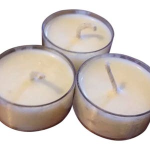 Handmade Soy Wax Tea Light Candles: All Natural, Unscented