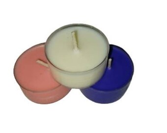 Advent Tea light 12 Purple 4 Pink and 4 white /All Natural Soy Wax /Handmade Soy Wax Tea Light/ 20 Pack  Unscented