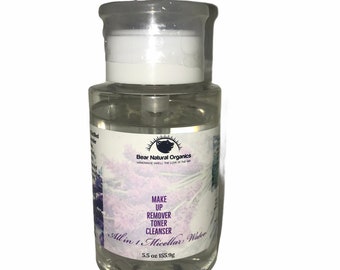 All In 1 Micellar Lavender Water and Glycerin Make Remover, Cleanser and Toner for All Skin Types