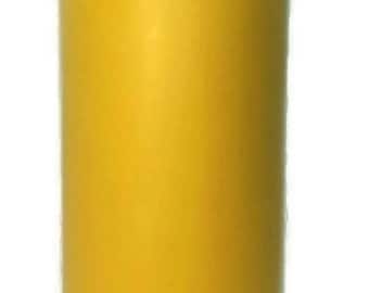 Organic Beeswax Pillar Candle: Golden Yellow, Unscented (2.25" x 9")