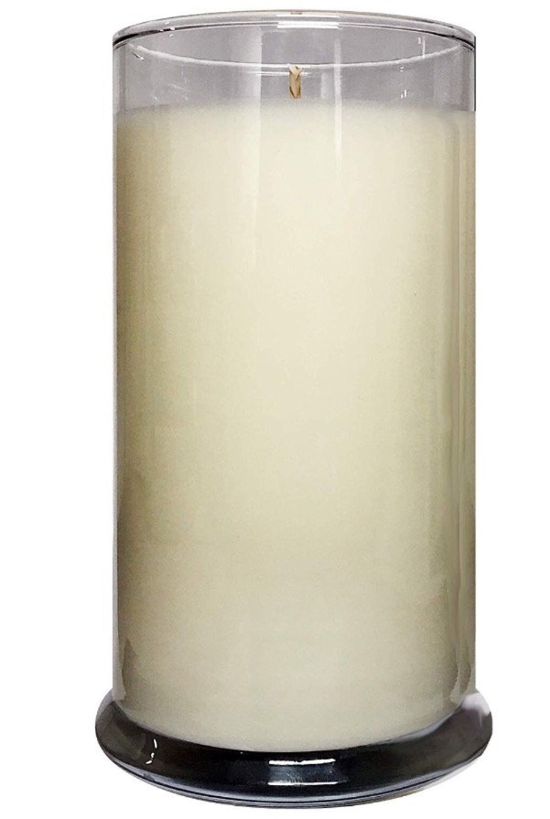 All Natural Handmade Unscented Dye Free Soy Wax 3 Inches X 6 Inches Container Candle Great as a Gift or Center Piece Fits in Any Decor