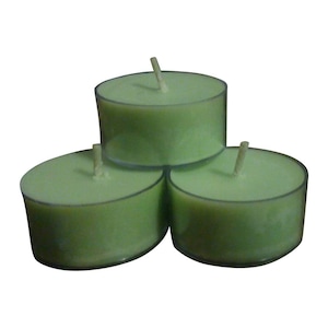 Tea Light Candles Bulk/Tea Light Candle/All Natural Soy Wax/Handmade Soy Wax Tea Light/stress relief essential oils green  candles 12  pack