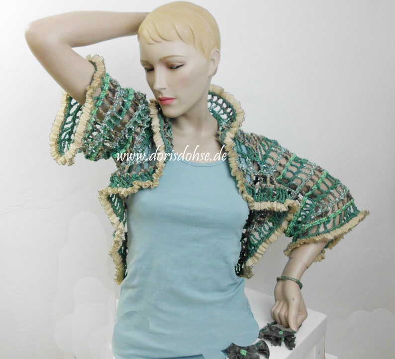 Crochet Hippie vest, 70s style, crochet vest,effektiv details, Slow fashion, Exclusive dress,Spring outfit image 5