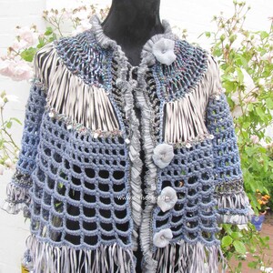 Vintage bohemian crochet jacket main image 1