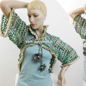 Crochet Hippie vest, 70s style, crochet vest,effektiv details, Slow fashion, Exclusive dress,Spring outfit image 2