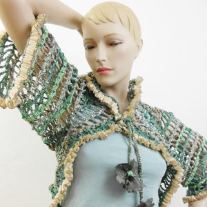 Crochet Hippie vest, 70s style, crochet vest,effektiv details, Slow fashion, Exclusive dress,Spring outfit image 9