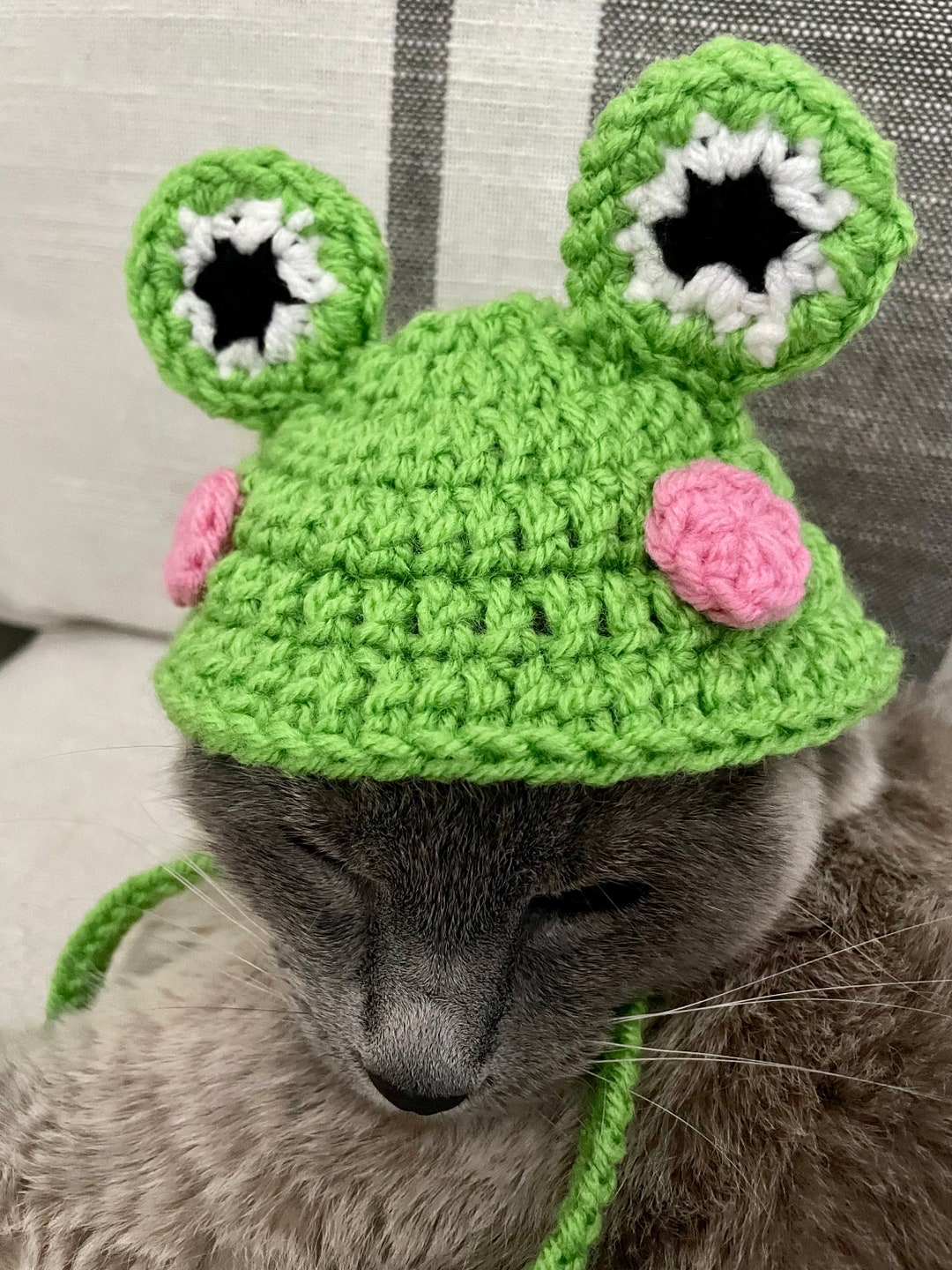 Frog Cat Hat Cottage Core Funny Crochet Hats Fairy Woodlands Etsy