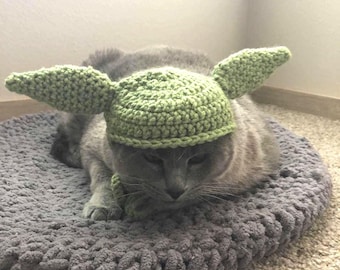 Green Alien Cat Hat for your cat  or small dog