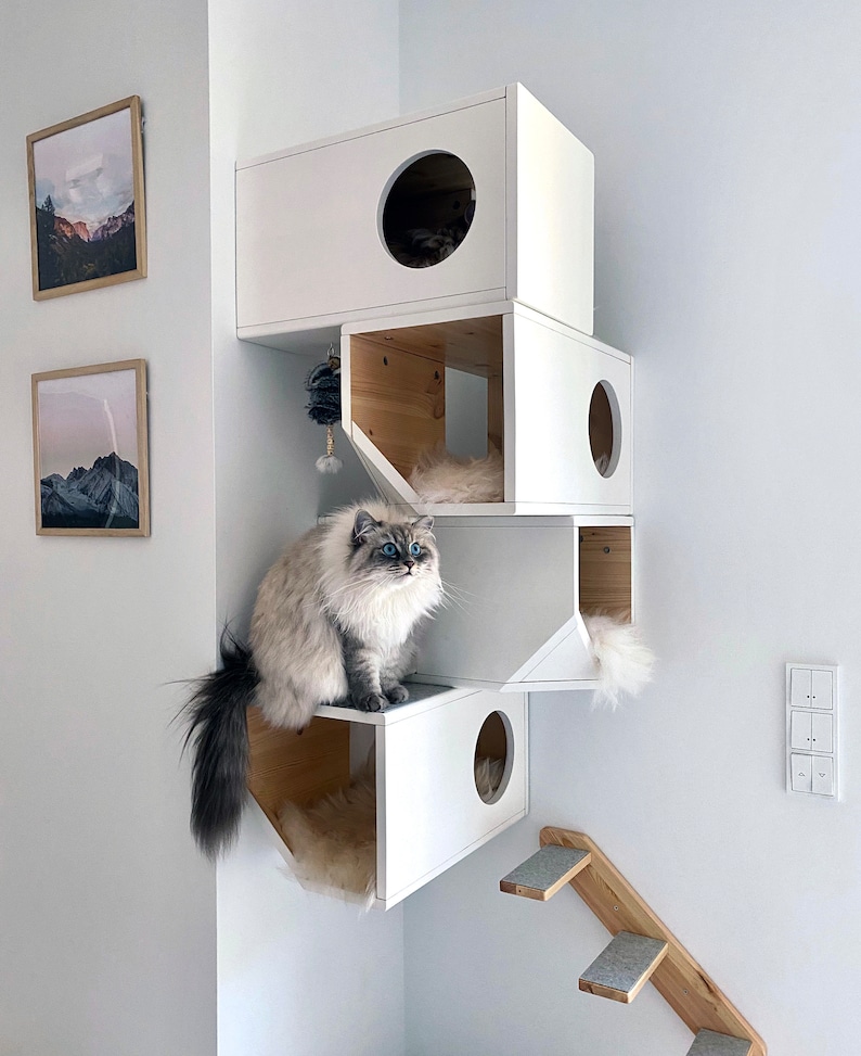 White Modular Cat House image 1
