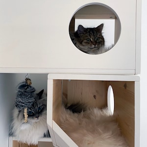 White Modular Cat House image 2