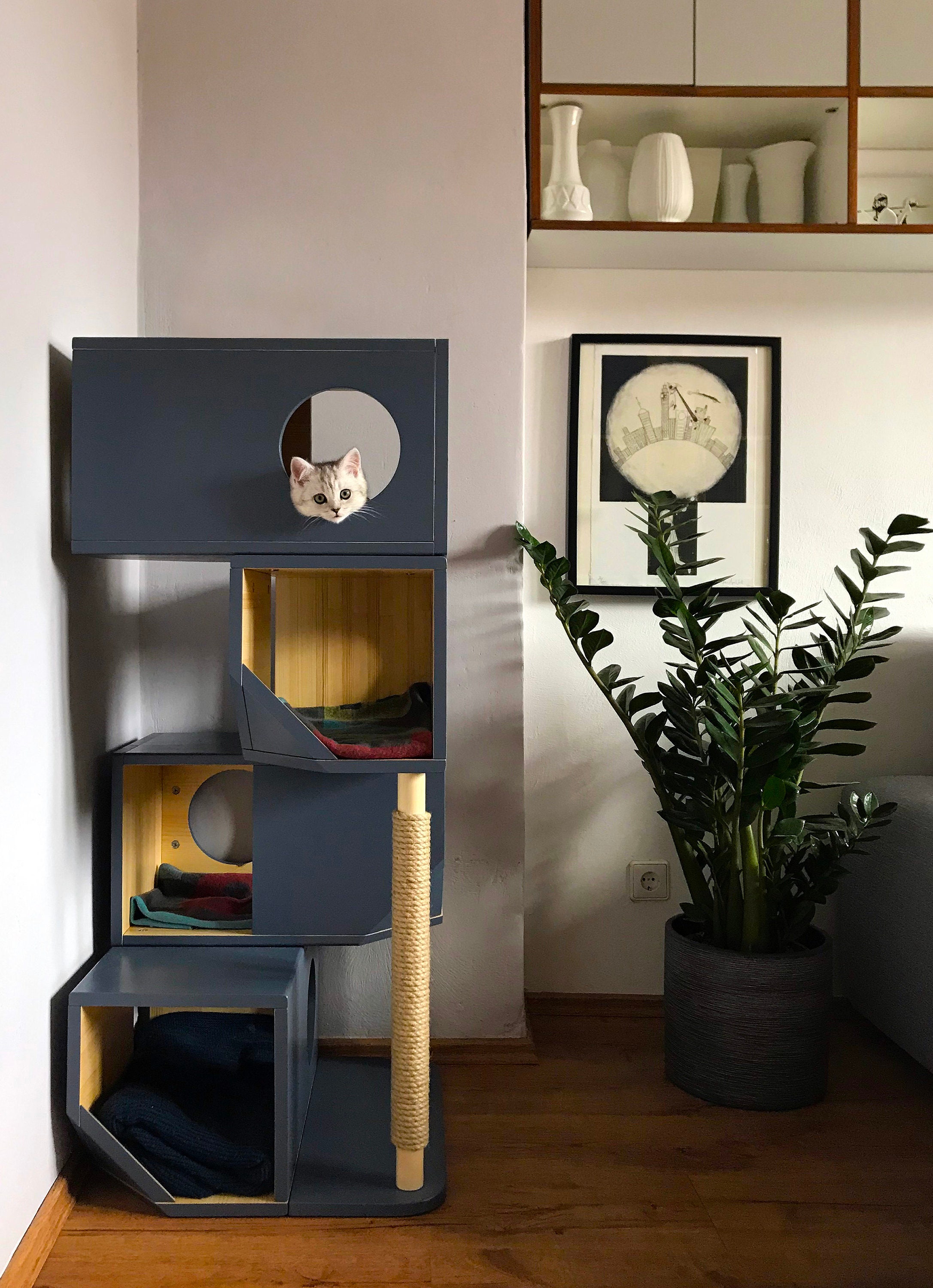 Arbre Chat Moderne Etsy France