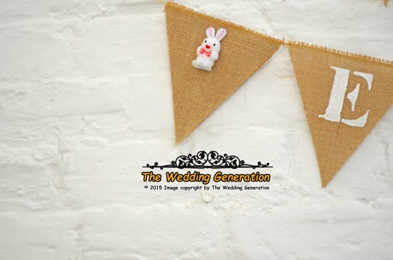 Happy Easter Flowers Burlap Bunting Hessian Banner Garland Party Felt Colorful Happy Easter Flowers Burlap Bunting Hessian Banner Garland Party Felt Colorful