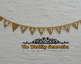 50 & Fabulous Banner, Fifty and Fabulous Banner, Custom Birthday Banner, 50th Birthday Decor, Hello 40th, Happy 30th Banner, Burlap