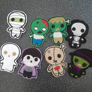 Halloween Pencil Toppers: Embroidered Felt Party Favors (Set of 8)