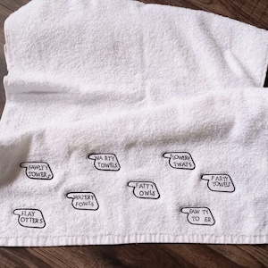 Fawlty Towers - Farty Towels - Bathroom Hand Towel - decorative towel-Classic TV Sitcom Comedy