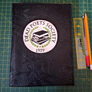 Dead Poets Society. reusable legal pad/note book cover, with legal pad. Portfolio. Collage, school, office, organiser. Pad Size 5&quot; x 8&quot;