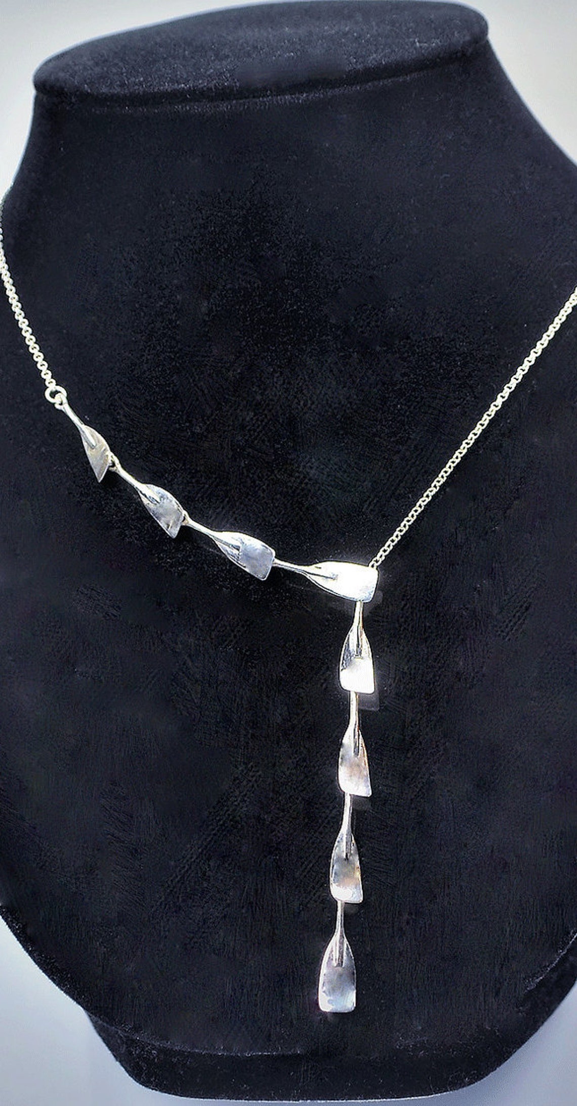 Cascading Oar Necklace Etsy