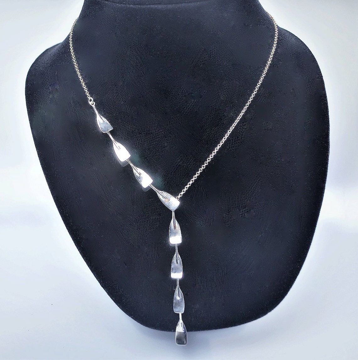 Cascading Oar Necklace Etsy