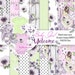 Baby girl shower paper pack Scrapbook baby shower planner girl shabby chic green digital paper Birthday girl Baby Shower DIY Invitation Love